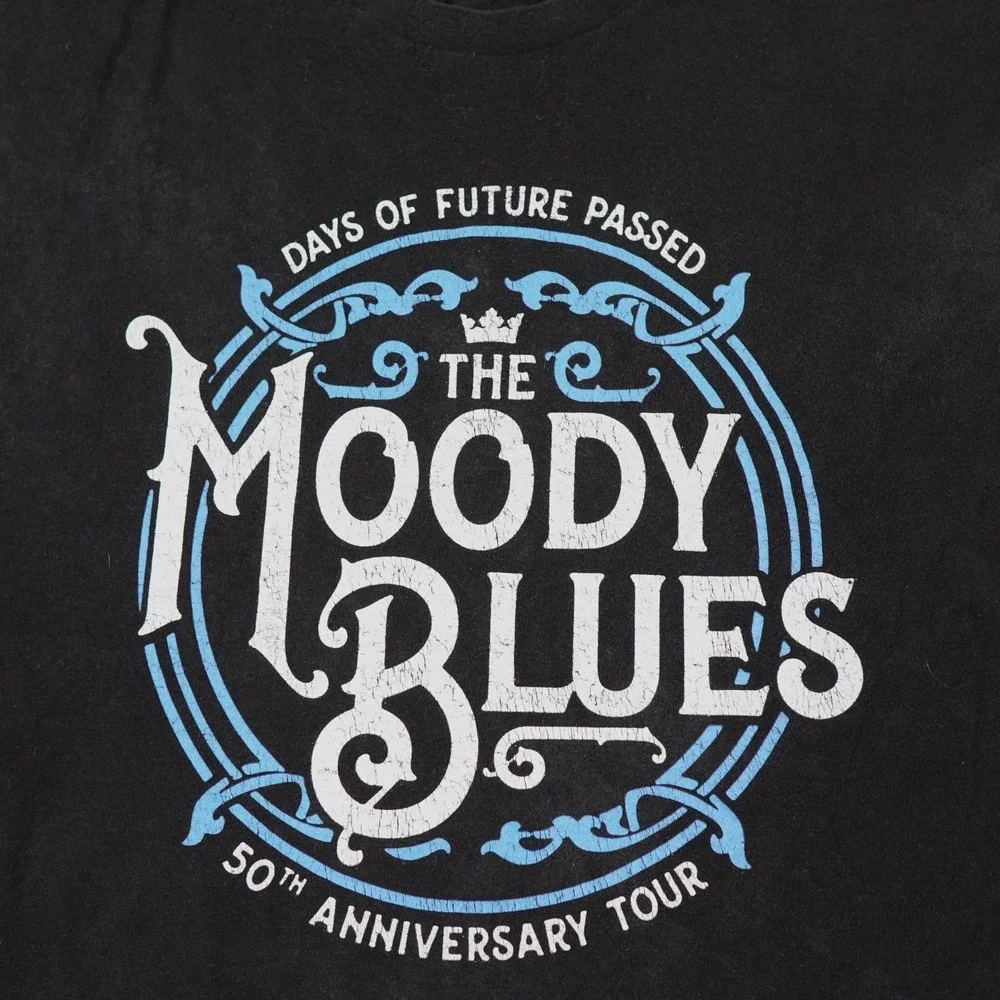 The Moody Blues Shirt Extra Large Black 50TH Anniversary Days Of Future Passed - Picture 3 of 6